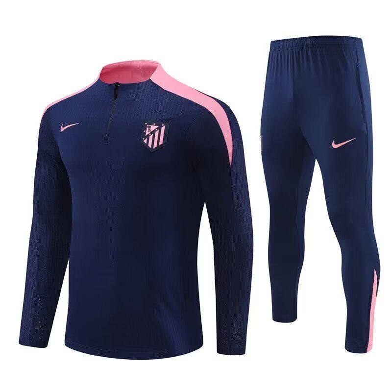AAA Quality Atletico Madrid 24/25 Tracksuit - Navy Blue/Pink